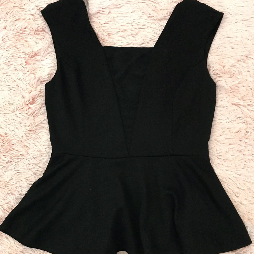 Forever 21- Black Peplum Top